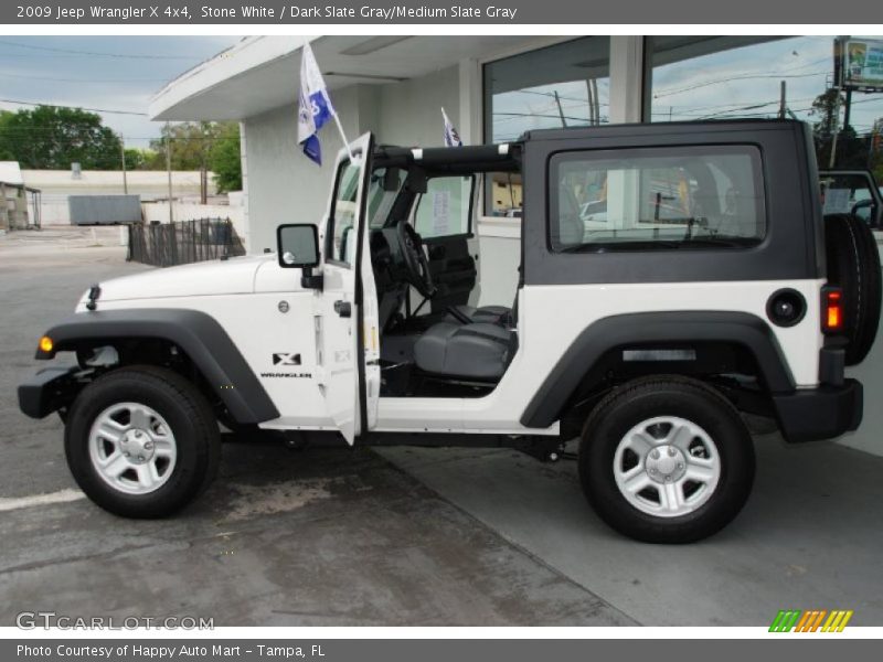 Stone White / Dark Slate Gray/Medium Slate Gray 2009 Jeep Wrangler X 4x4