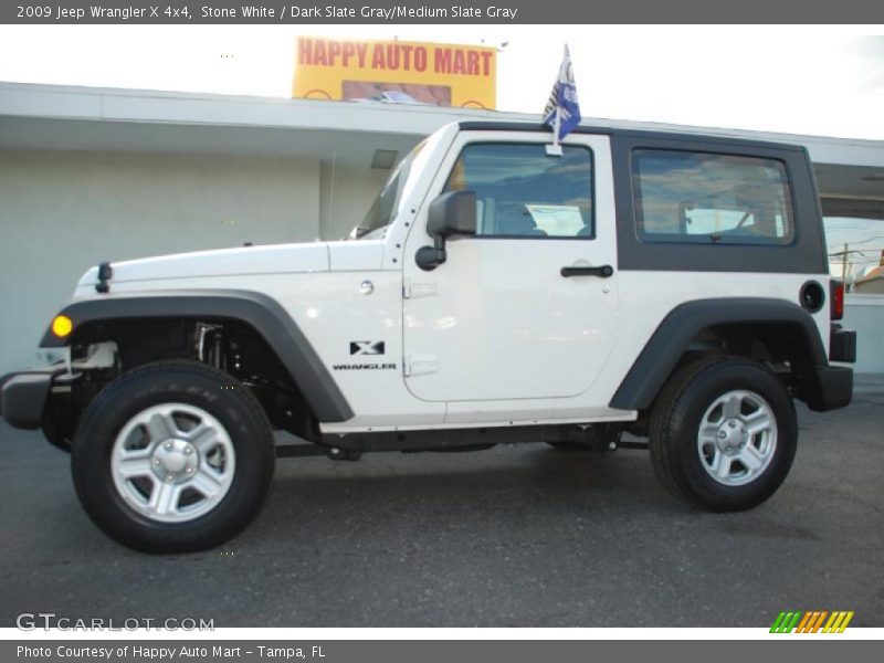 Stone White / Dark Slate Gray/Medium Slate Gray 2009 Jeep Wrangler X 4x4