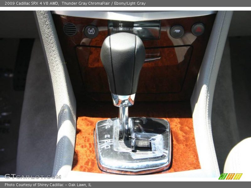 Thunder Gray ChromaFlair / Ebony/Light Gray 2009 Cadillac SRX 4 V8 AWD