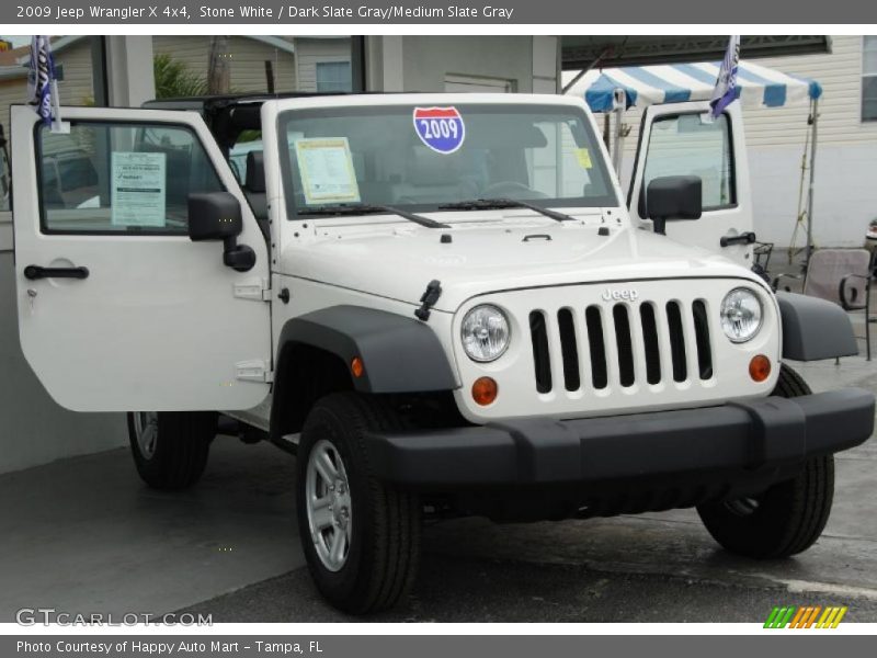 Stone White / Dark Slate Gray/Medium Slate Gray 2009 Jeep Wrangler X 4x4