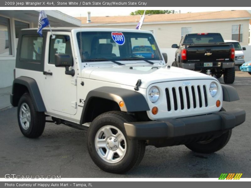 Stone White / Dark Slate Gray/Medium Slate Gray 2009 Jeep Wrangler X 4x4