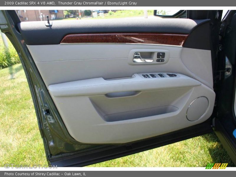 Thunder Gray ChromaFlair / Ebony/Light Gray 2009 Cadillac SRX 4 V8 AWD