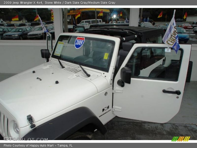 Stone White / Dark Slate Gray/Medium Slate Gray 2009 Jeep Wrangler X 4x4