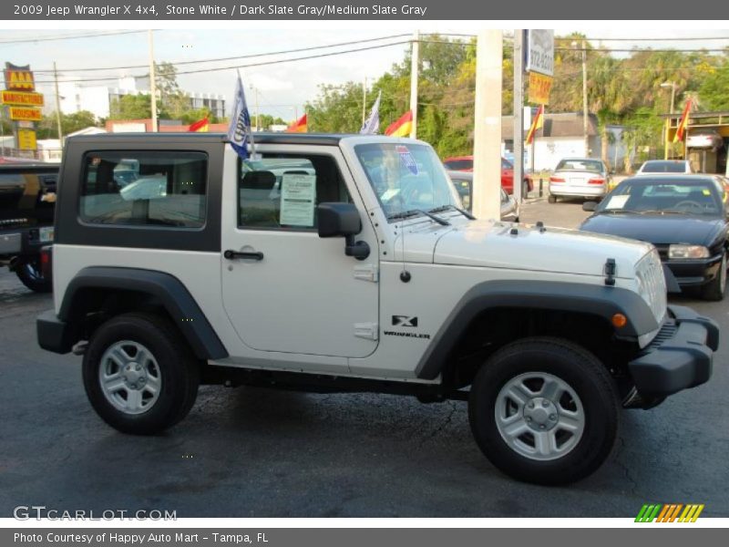 Stone White / Dark Slate Gray/Medium Slate Gray 2009 Jeep Wrangler X 4x4