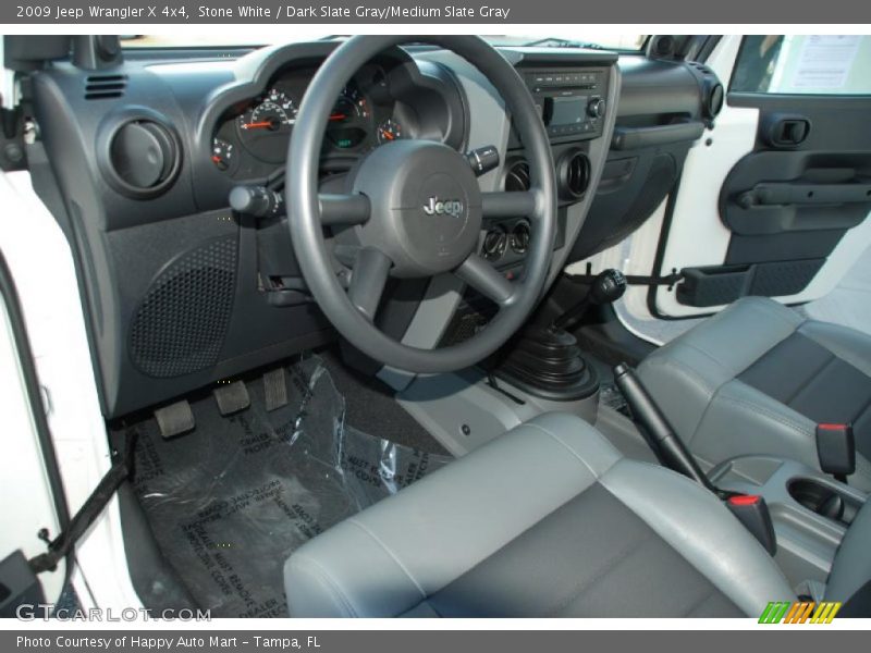 Stone White / Dark Slate Gray/Medium Slate Gray 2009 Jeep Wrangler X 4x4