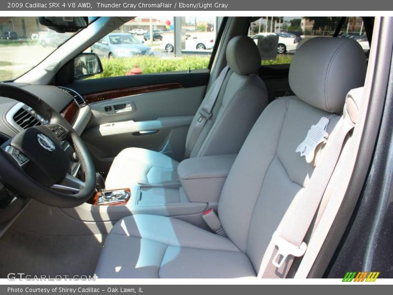 Thunder Gray ChromaFlair / Ebony/Light Gray 2009 Cadillac SRX 4 V8 AWD