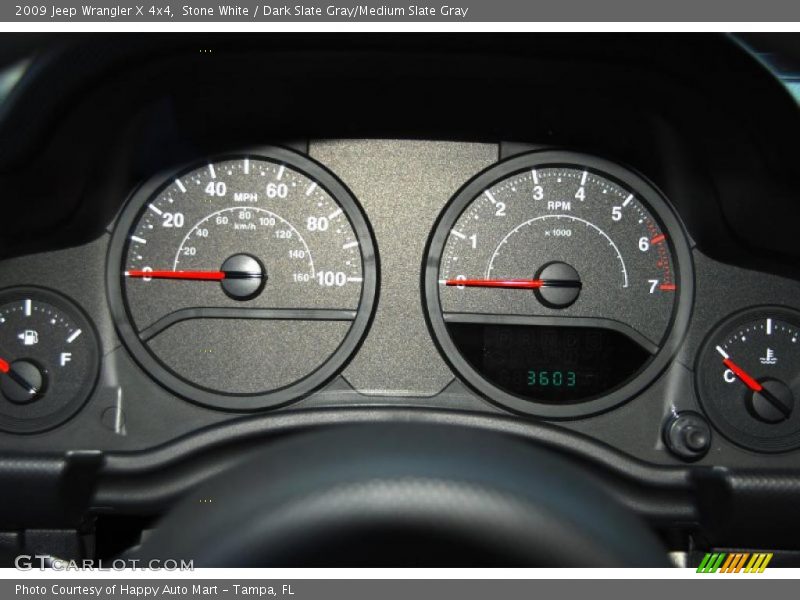 Stone White / Dark Slate Gray/Medium Slate Gray 2009 Jeep Wrangler X 4x4