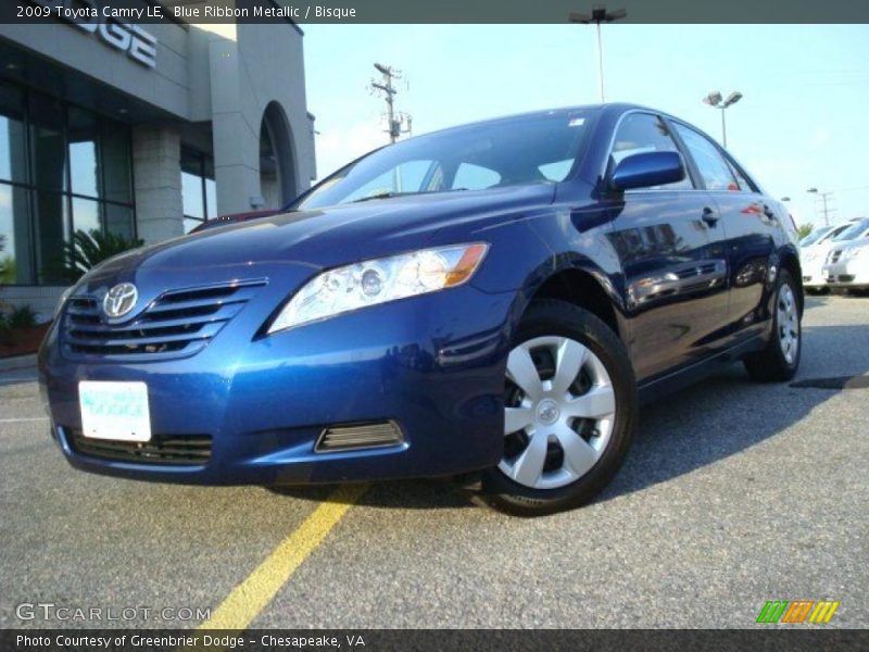 Blue Ribbon Metallic / Bisque 2009 Toyota Camry LE