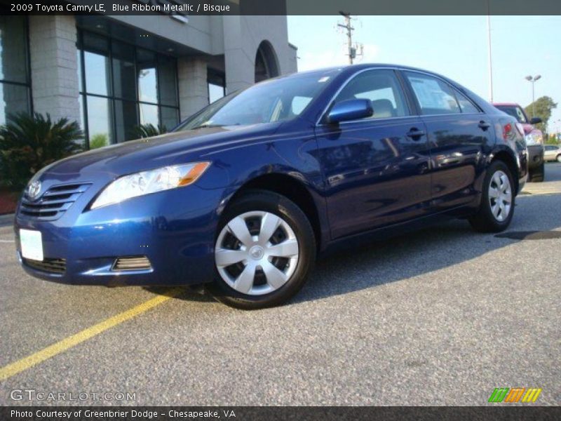 Blue Ribbon Metallic / Bisque 2009 Toyota Camry LE