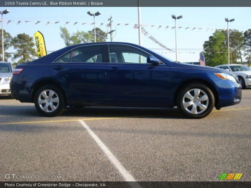 Blue Ribbon Metallic / Bisque 2009 Toyota Camry LE