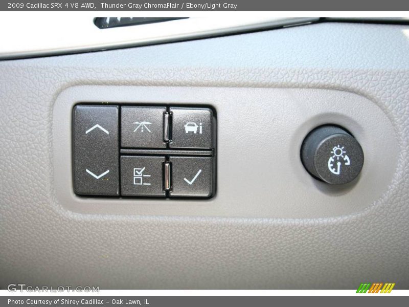Thunder Gray ChromaFlair / Ebony/Light Gray 2009 Cadillac SRX 4 V8 AWD