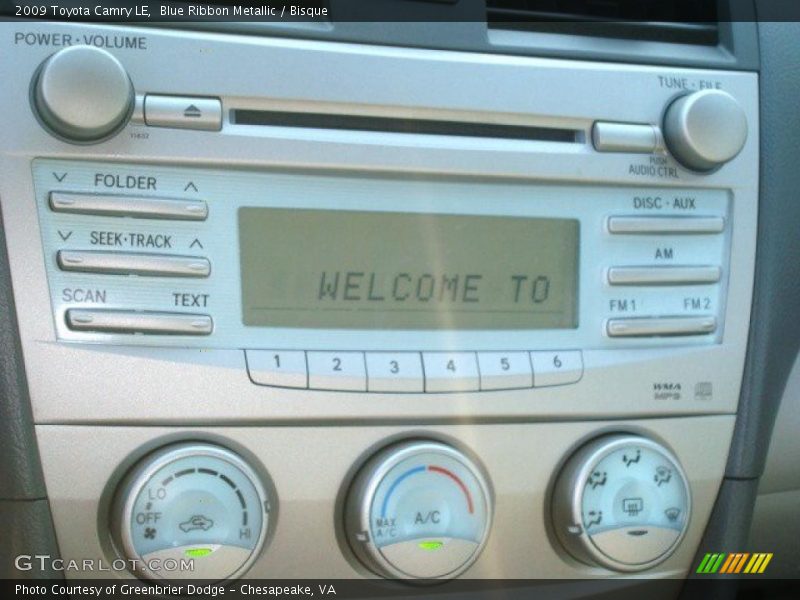 Blue Ribbon Metallic / Bisque 2009 Toyota Camry LE