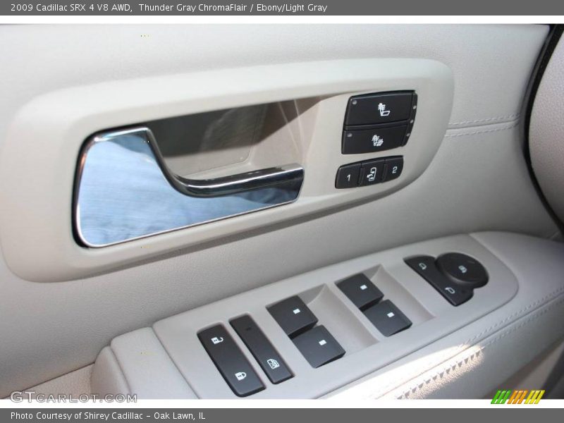 Thunder Gray ChromaFlair / Ebony/Light Gray 2009 Cadillac SRX 4 V8 AWD