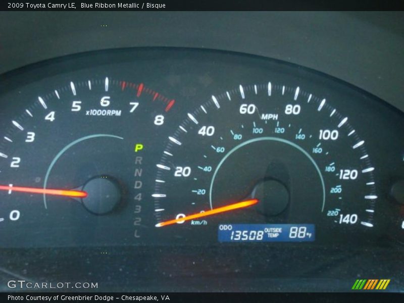 Blue Ribbon Metallic / Bisque 2009 Toyota Camry LE