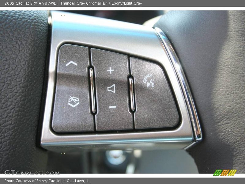 Thunder Gray ChromaFlair / Ebony/Light Gray 2009 Cadillac SRX 4 V8 AWD