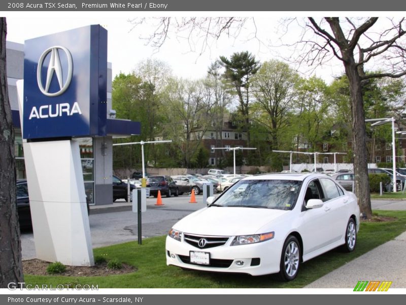 Premium White Pearl / Ebony 2008 Acura TSX Sedan