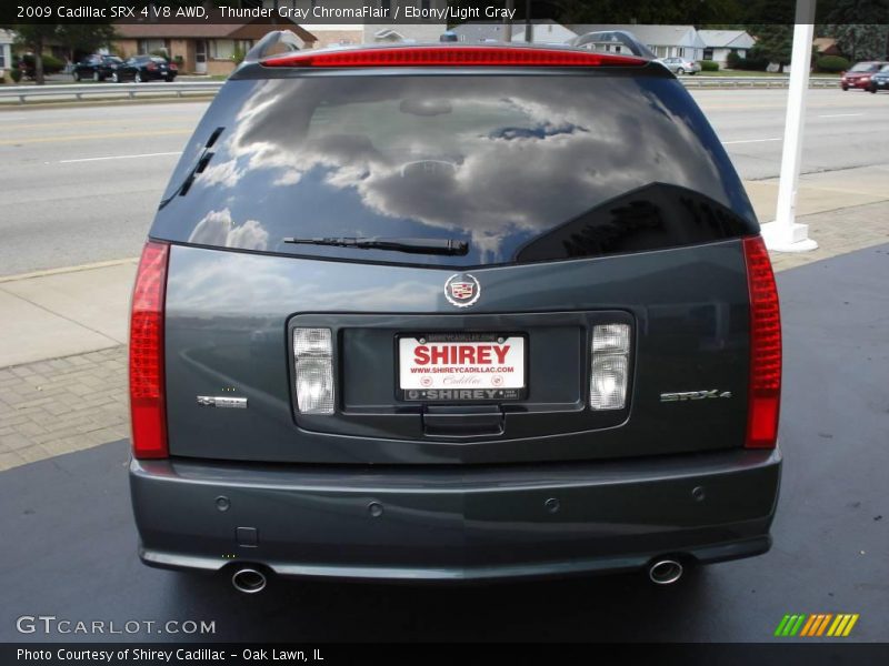 Thunder Gray ChromaFlair / Ebony/Light Gray 2009 Cadillac SRX 4 V8 AWD