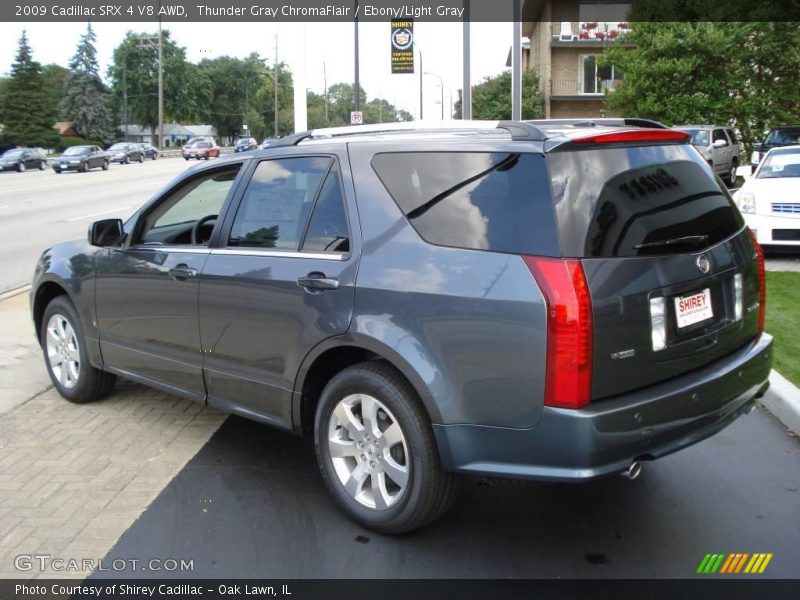 Thunder Gray ChromaFlair / Ebony/Light Gray 2009 Cadillac SRX 4 V8 AWD