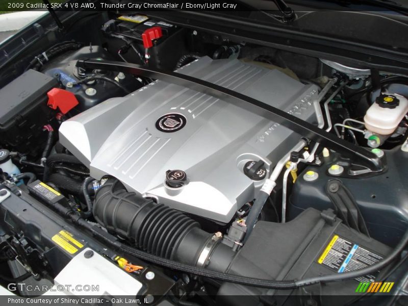 Thunder Gray ChromaFlair / Ebony/Light Gray 2009 Cadillac SRX 4 V8 AWD
