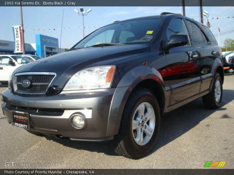 Ebony Black / Gray 2003 Kia Sorento EX
