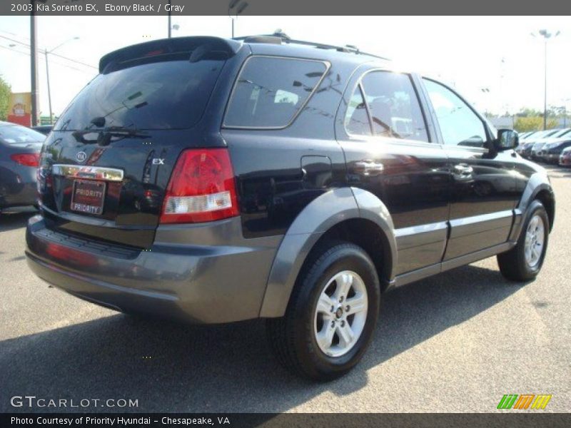 Ebony Black / Gray 2003 Kia Sorento EX