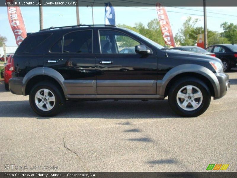 Ebony Black / Gray 2003 Kia Sorento EX