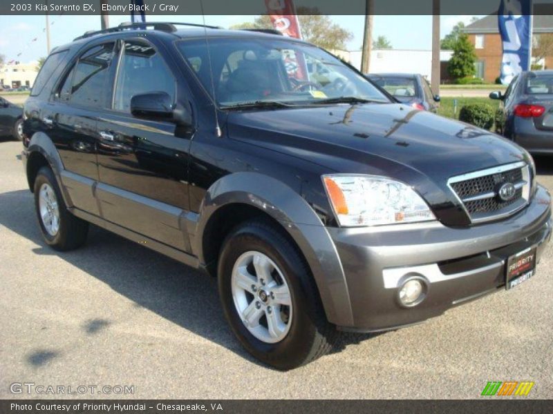 Ebony Black / Gray 2003 Kia Sorento EX