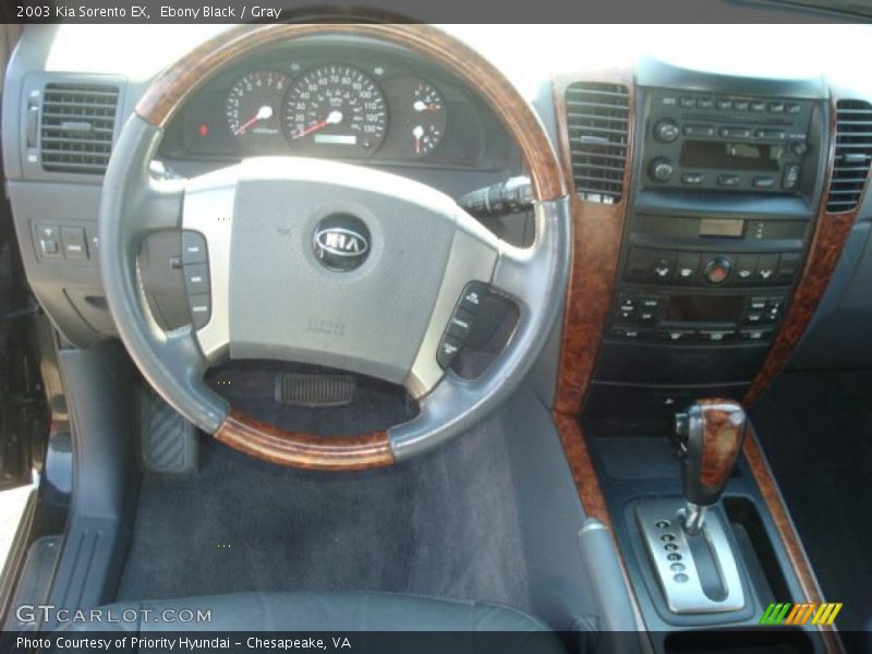 Ebony Black / Gray 2003 Kia Sorento EX