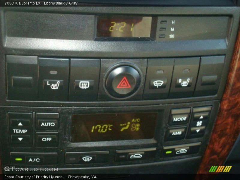 Ebony Black / Gray 2003 Kia Sorento EX