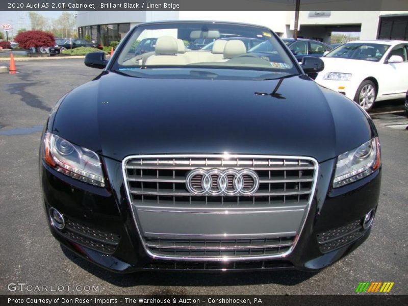 Brilliant Black / Linen Beige 2010 Audi A5 2.0T Cabriolet