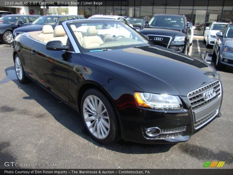 Brilliant Black / Linen Beige 2010 Audi A5 2.0T Cabriolet