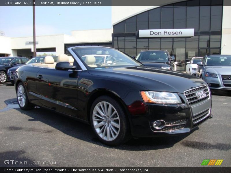 Brilliant Black / Linen Beige 2010 Audi A5 2.0T Cabriolet