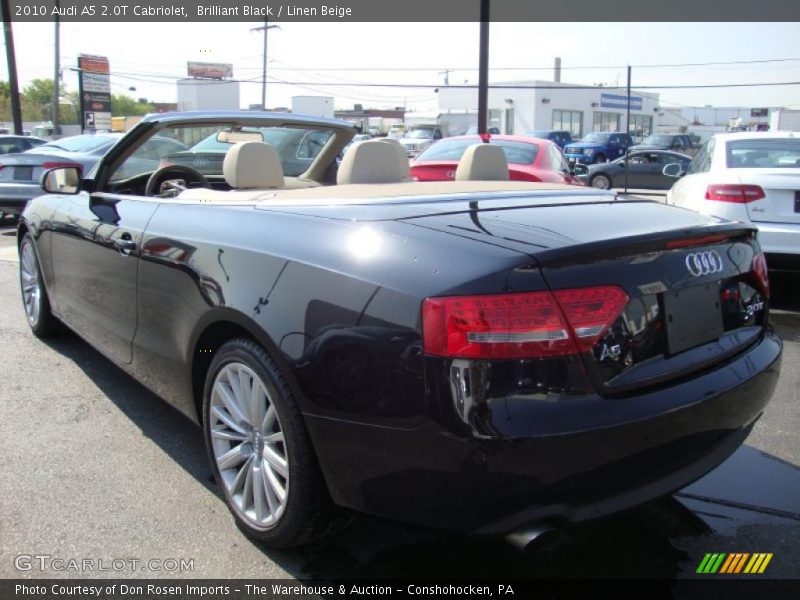 Brilliant Black / Linen Beige 2010 Audi A5 2.0T Cabriolet