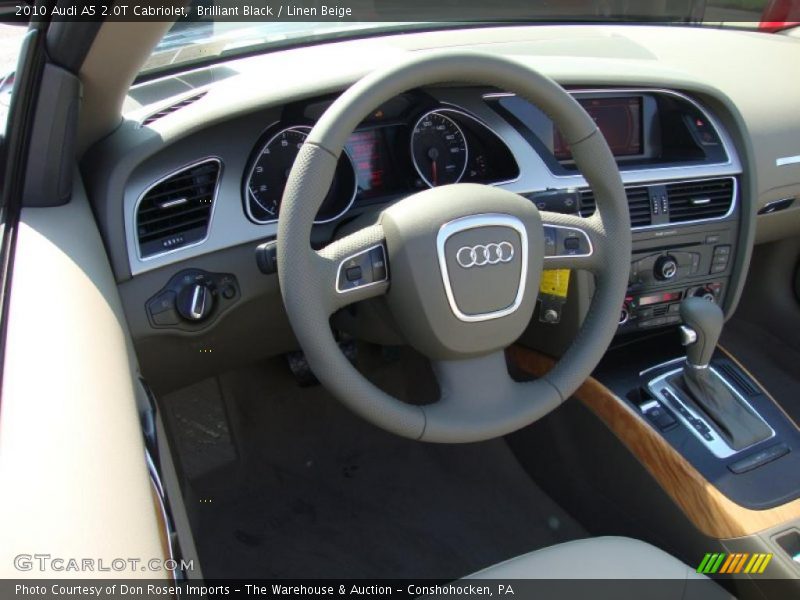 Brilliant Black / Linen Beige 2010 Audi A5 2.0T Cabriolet