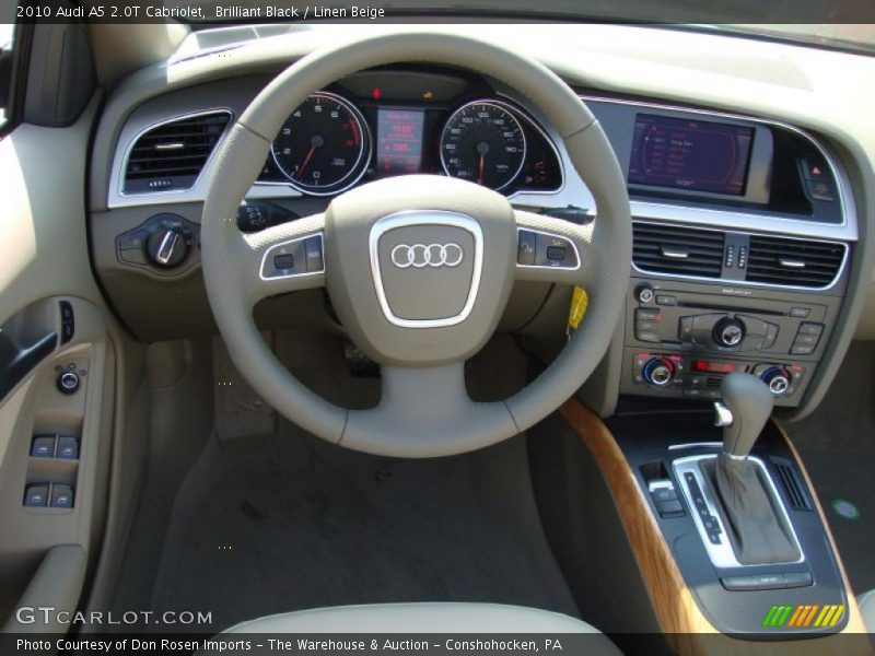Brilliant Black / Linen Beige 2010 Audi A5 2.0T Cabriolet