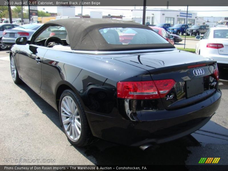 Brilliant Black / Linen Beige 2010 Audi A5 2.0T Cabriolet