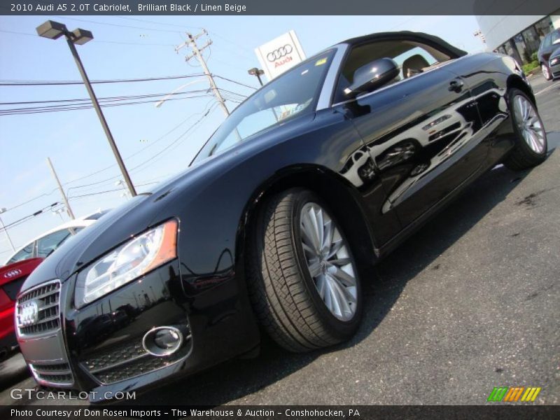 Brilliant Black / Linen Beige 2010 Audi A5 2.0T Cabriolet
