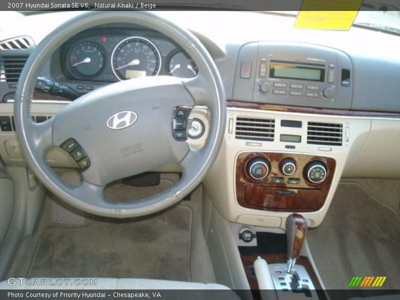 Natural Khaki / Beige 2007 Hyundai Sonata SE V6