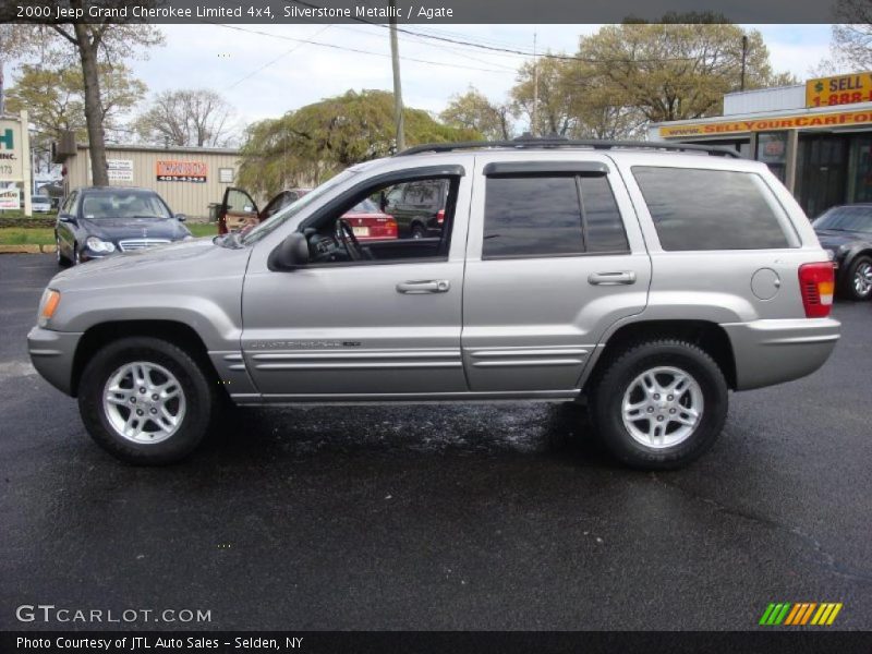 Silverstone Metallic / Agate 2000 Jeep Grand Cherokee Limited 4x4