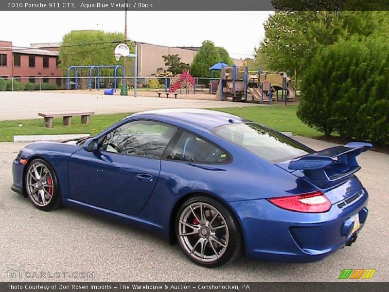 Aqua Blue Metallic / Black 2010 Porsche 911 GT3