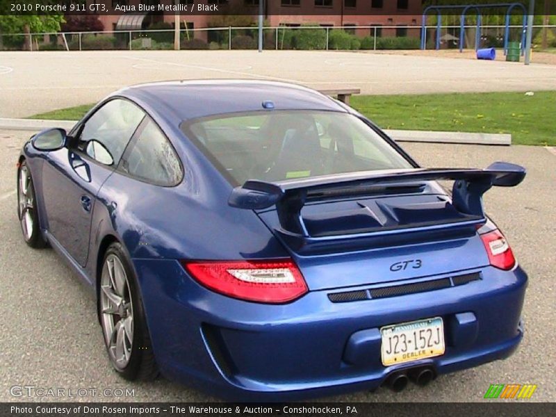 Aqua Blue Metallic / Black 2010 Porsche 911 GT3