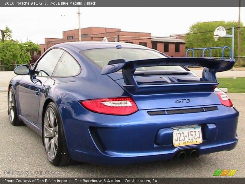 Aqua Blue Metallic / Black 2010 Porsche 911 GT3