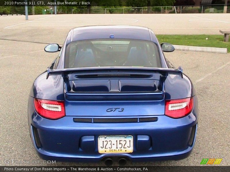 Aqua Blue Metallic / Black 2010 Porsche 911 GT3