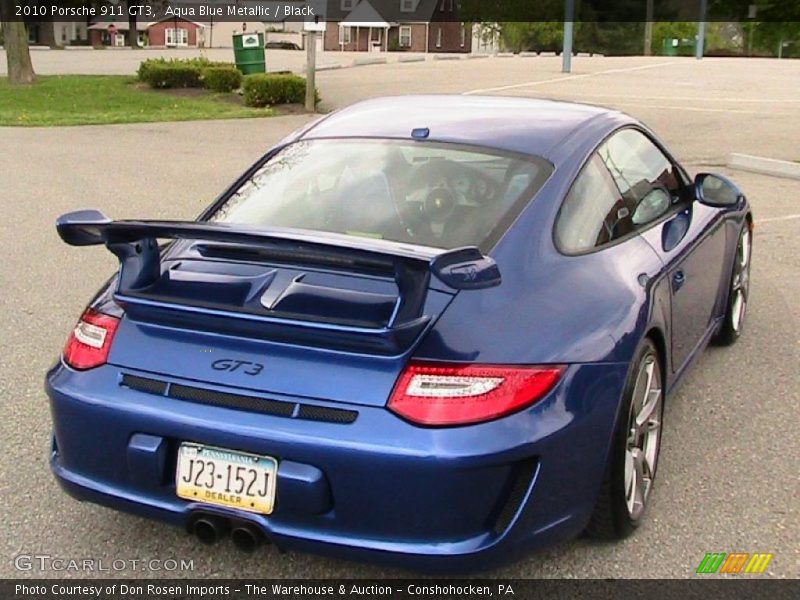 Aqua Blue Metallic / Black 2010 Porsche 911 GT3