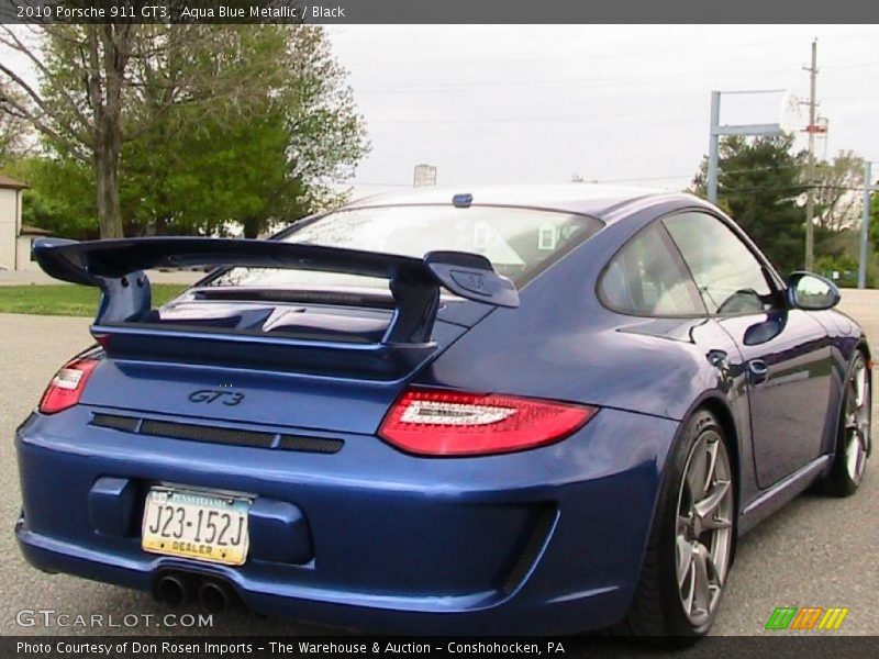 Aqua Blue Metallic / Black 2010 Porsche 911 GT3