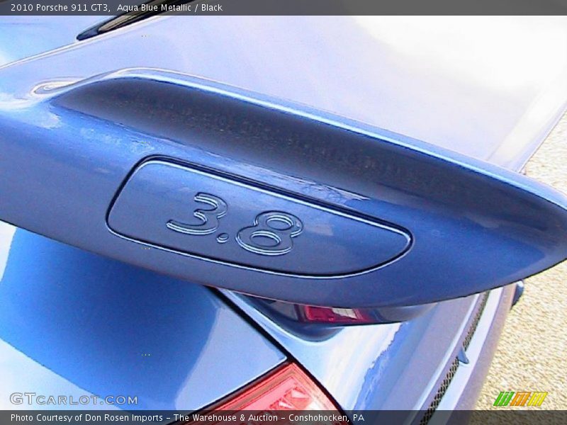 Aqua Blue Metallic / Black 2010 Porsche 911 GT3
