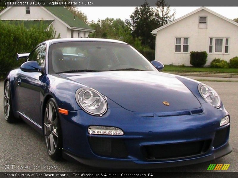 Aqua Blue Metallic / Black 2010 Porsche 911 GT3