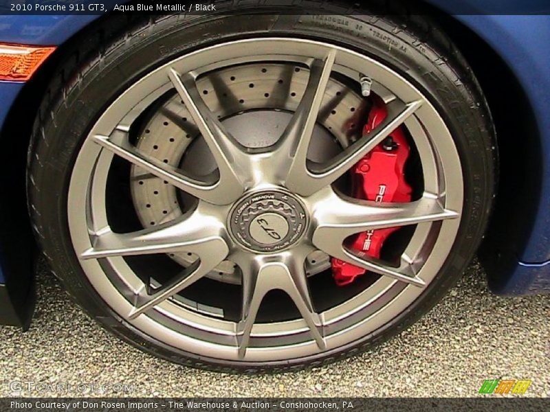 Aqua Blue Metallic / Black 2010 Porsche 911 GT3