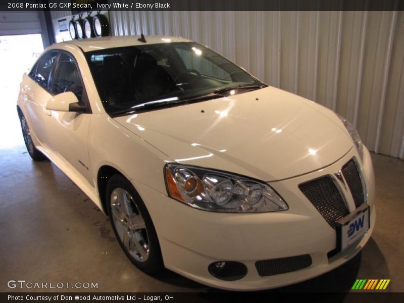 Ivory White / Ebony Black 2008 Pontiac G6 GXP Sedan