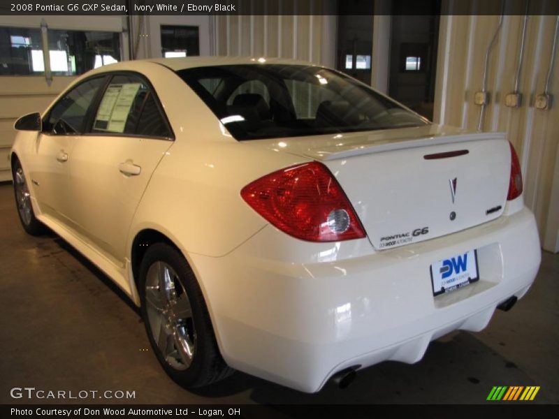 Ivory White / Ebony Black 2008 Pontiac G6 GXP Sedan